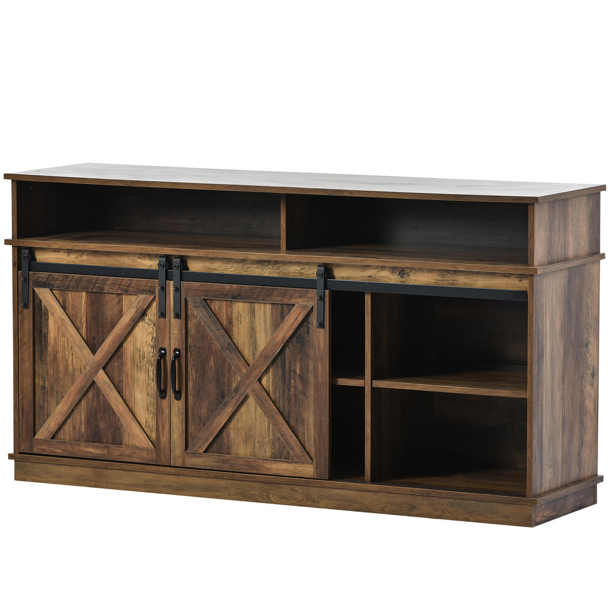 TV-SCHRANK mit Schiebetüren 148 x 40 x 78 cm Braun - Braun, Holzwerkstoff (40/78/148cm) - Beauniv