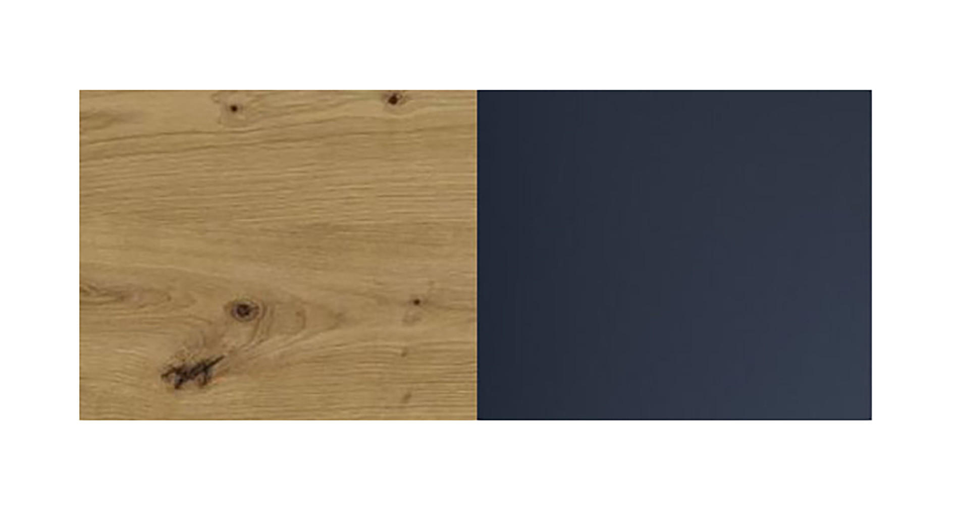KÜCHENUNTERSCHRANK Bonn Marineblau Matt / Eiche Artisan Matt 50 / 50 / 82cm - Blau/Eiche Artisan, Holz/Holzwerkstoff (50/82/50cm) - Feldmann-Wohnen