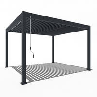 PERGOLA Deluxe Pavillon Terrassenüberdachung Aluminium 3,6 x 4 m anthrazit - Anthrazit, Metall (360/255/400cm) - WEIDE