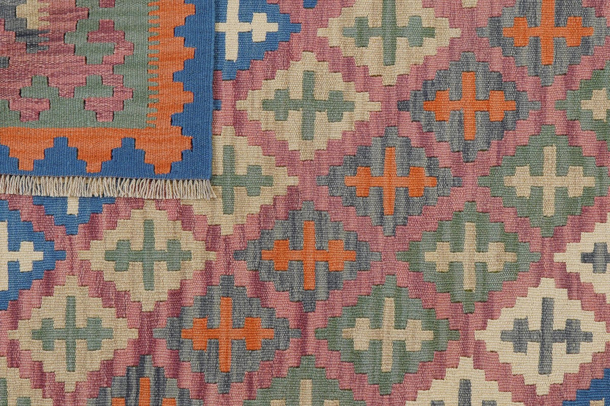 KELIM-TEPPICH handgewebt Gashgai Rosa 179/124 cm Schurwolle - Pink, Textil (124/179cm) - Looma