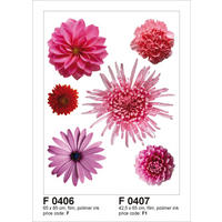 WANDTATTOO Blumen 85 x 65 cm - Pink, Papier (85/65/65cm) - Sanders & Sanders
