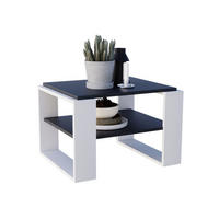 COUCHTISCH Holzwerkstoff rechteckig stabil Schwarz-Weiß 44/54/63cm - Schwarz/Weiß, Holzwerkstoff (54/63/44cm) - CraftPAK