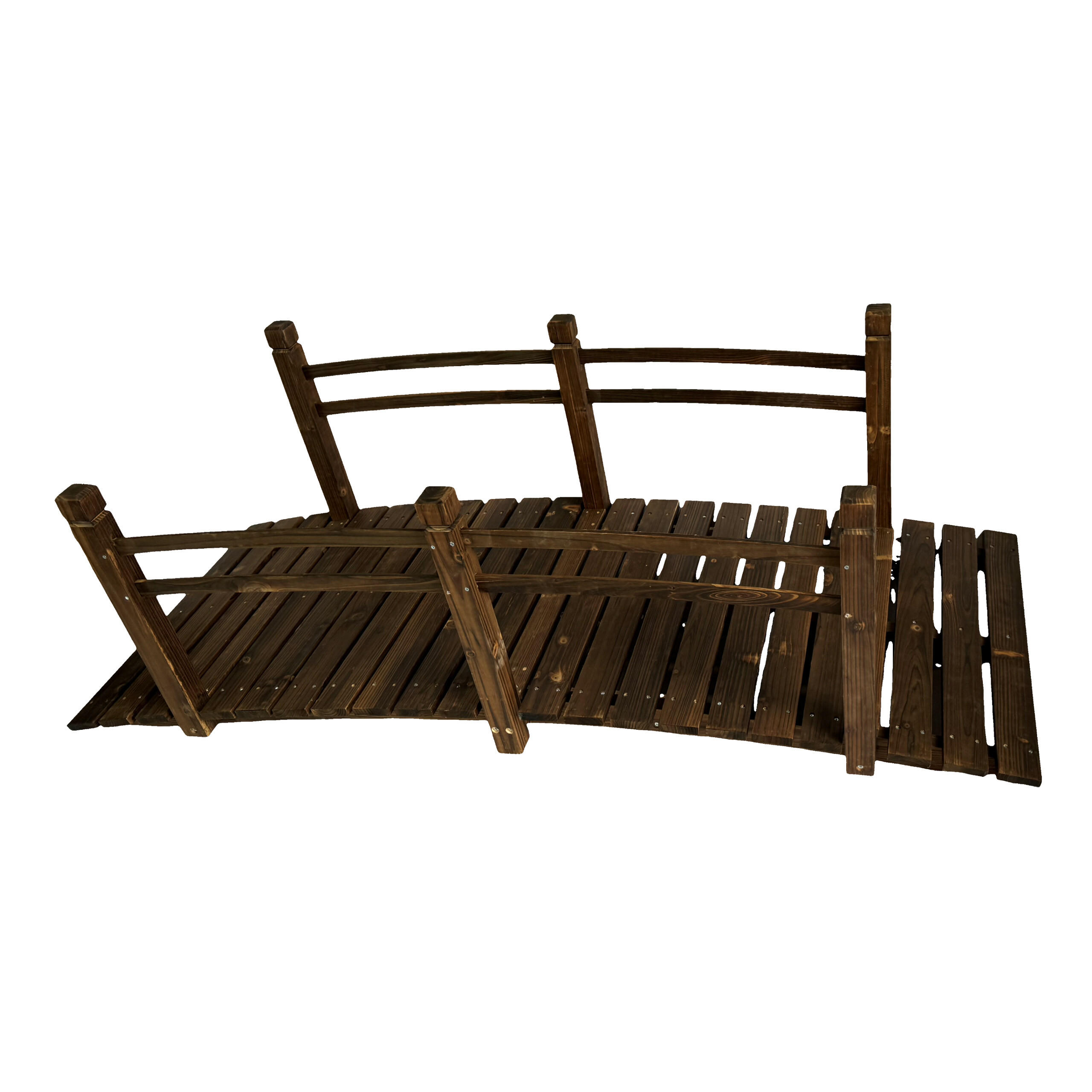 GARTEN-BRÜCKE - Braun, Holz (72/185/58cm) - Relaxdays