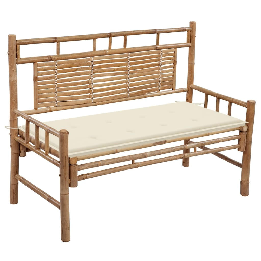 furnicato Gartenbank Creme 55x90x120 cm