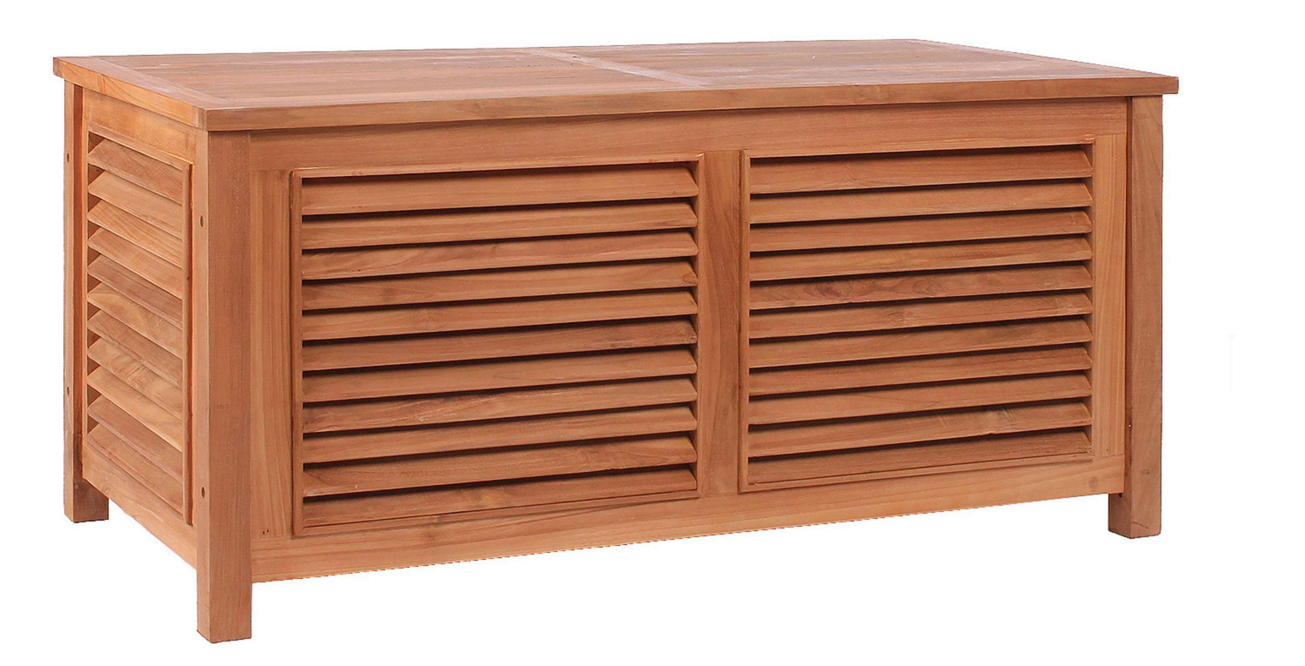 AUFBEWAHRUNGSBOX Teak Grande II - Naturfarben, Naturmaterialien/Holz (124/60/58cm) - Mr. Deko