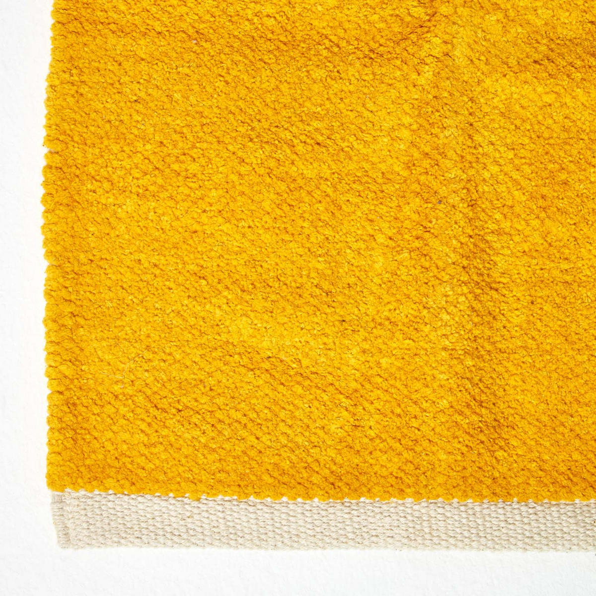 HANDWEBTEPPICH Chenille 110/170 cm - Currygelb, Textil (110/170cm) - Homescapes