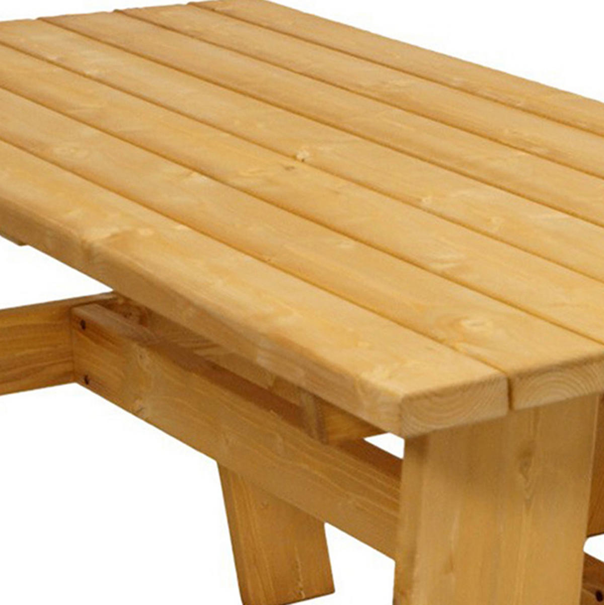 GARTEN-GARNITUR 2-teilig 150cm, Festzelt-Garnitur - Kiefer lackiert - Braun, Holz - TPFGarden