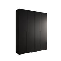 DREHTÜRENSCHRANK 236.7/200/47 4-türig - Schwarz, Holz/Metall (200/236.7/47cm) - MÖBEL KRYSPOL