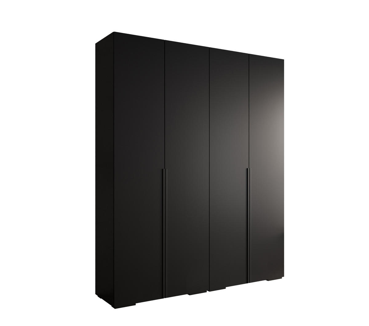 DREHTÜRENSCHRANK 236.7/200/47 4-türig - Schwarz, Holz/Metall (200/236.7/47cm) - MÖBEL KRYSPOL
