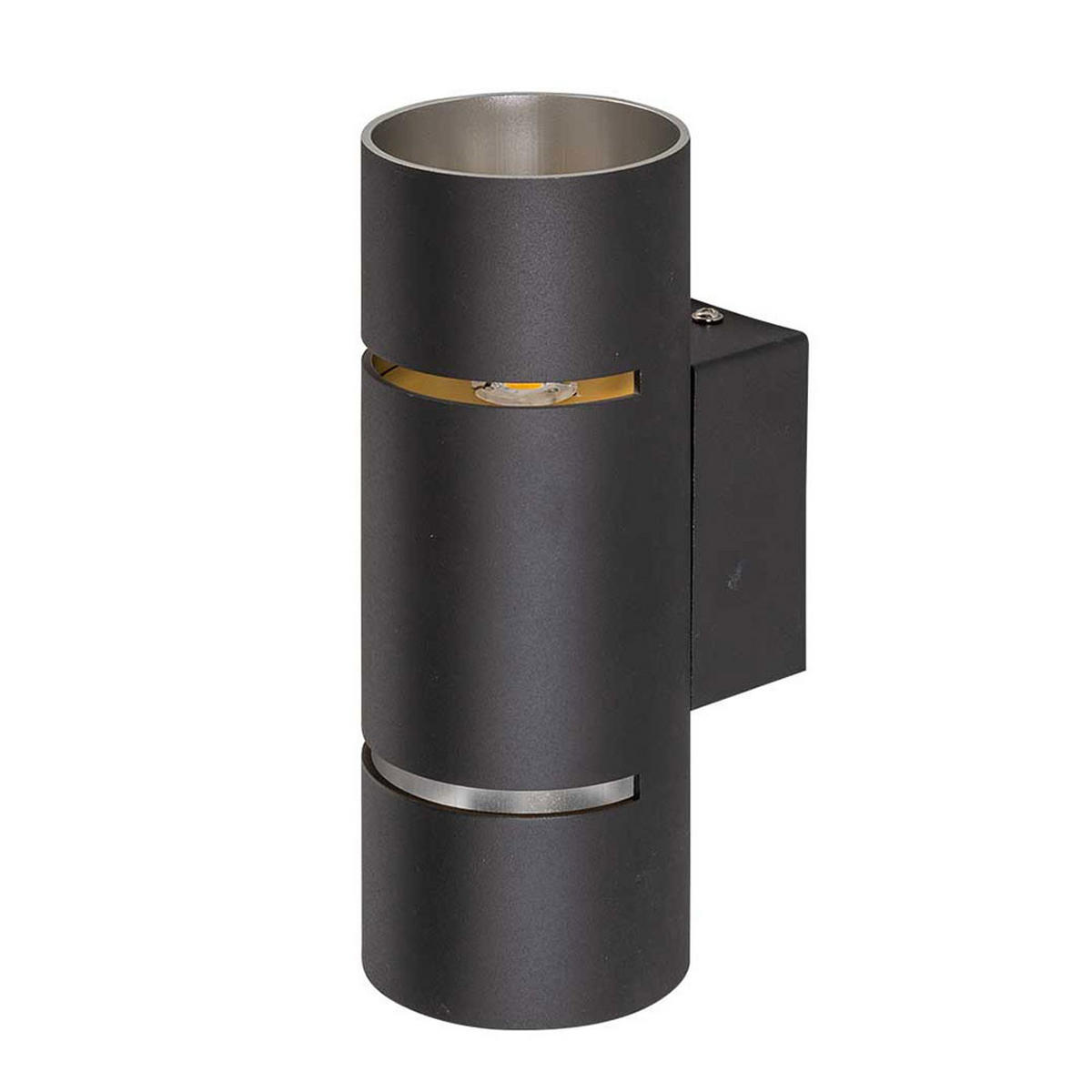 LED WANDLEUCHTE Schwarz Up Down - Schwarz, Metall (8/20/11.3cm) - Wofi