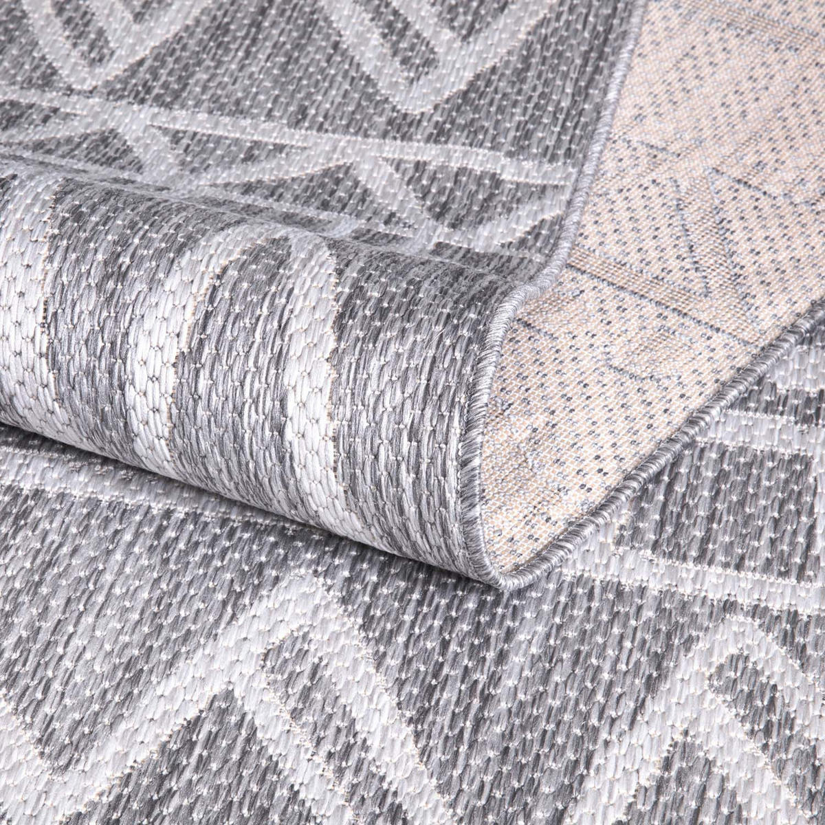 OUTDOOR-TEPPICH Sun 476 Grau 200x290 cm - Grau, Textil (200/290cm) - carpet city