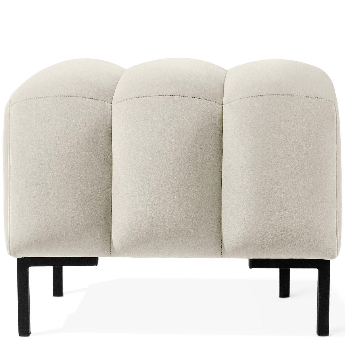 SITZHOCKER Polsterhocker PECCO, Veloursstoff - Blau/Schwarz, Holz/Textil (60/50/50cm) - KONSIMO®