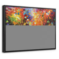 LEINWAND Bilder mit Rahmen - Landschaft - Wald - Farben - Natur - 40x30 - Multicolor, Textil (40/30cm) - MuchoWow