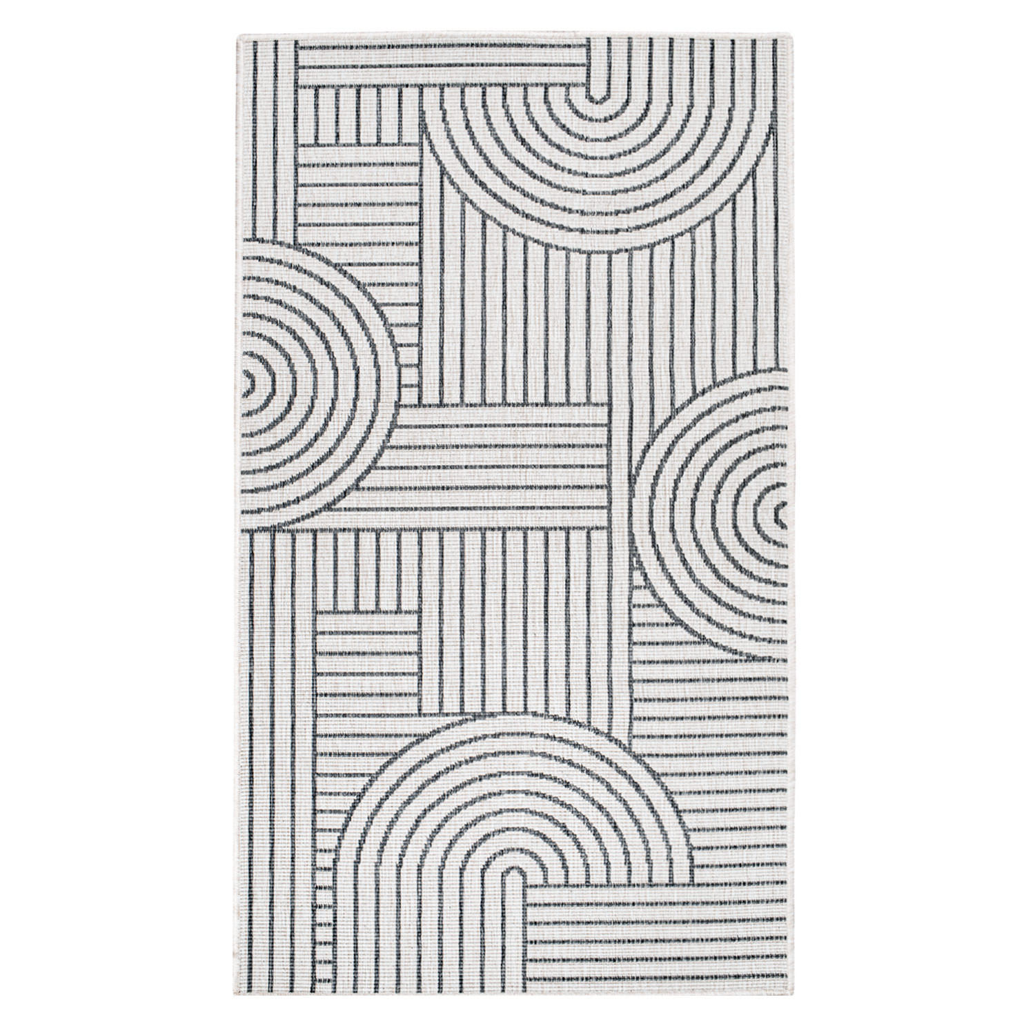 OUTDOOR-TEPPICH DuoRug 5842 Grau 80x150 cm - Grau, Textil (80/150cm) - carpet city