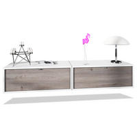 LOWBOARD Lana Fronten in Eiche Nordic - Silbereichenfarben, Holzwerkstoff (80/37/29cm) - Vladon