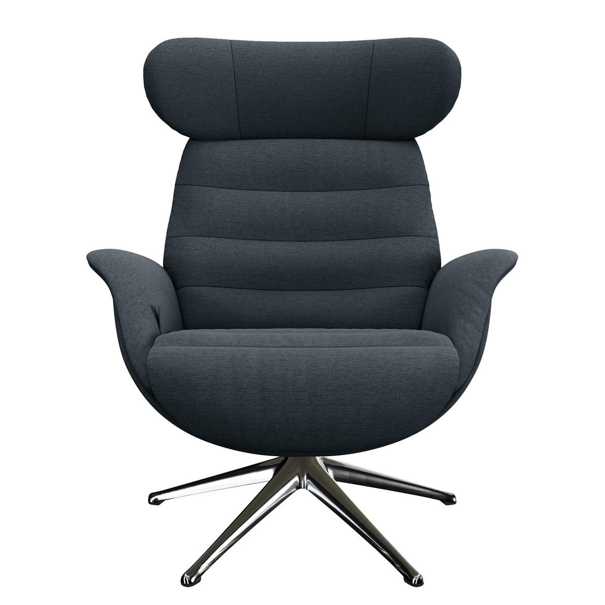 RELAXSESSEL - Grau, Textil/Metall (90/107/90cm) - home24