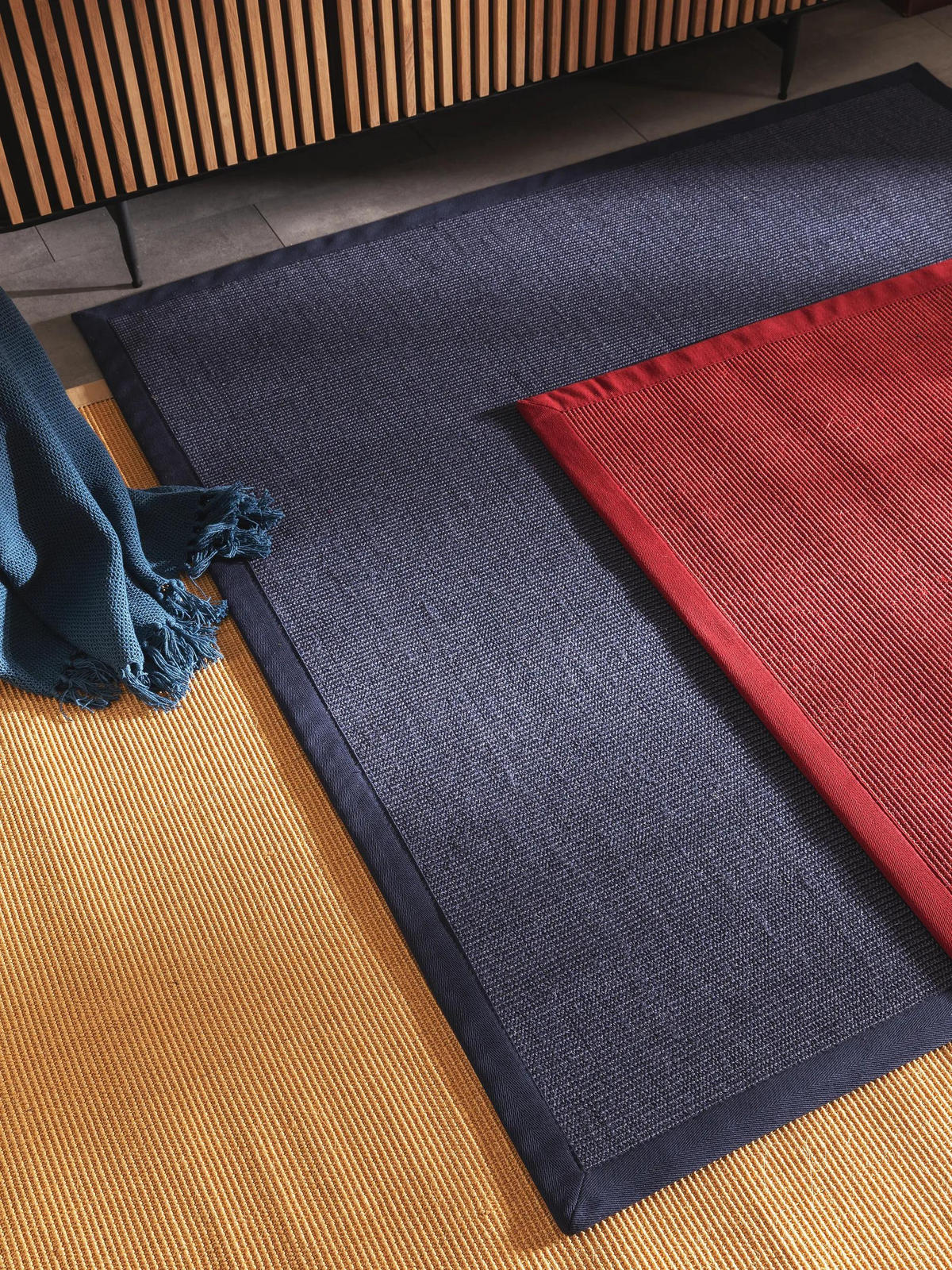 SISALTEPPICH Sana Blau 200x200 cm - Blau, Textil (200/200cm) - benuta Nest