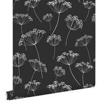 TAPETE Doldenblütler 53 cm x 10.05 m - Schwarz, Papier (53/1000cm) - ESTAhome