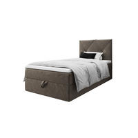 BOXBETT ALTEA 100x200 Monolith 15, mit Matratze H3, Bonell und Topper, Braun - Braun, Holz/Kunststoff (100/200cm) - Bedante