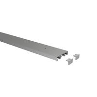 GARDINENSCHIENE / OBJEKTSCHIENE Primax 240 cm (geteilt in 2 x 120 cm), 2-läufig Silbergrau - Silberfarben/Alufarben, Metall (4.3/0.9/240cm) - INTERDECO