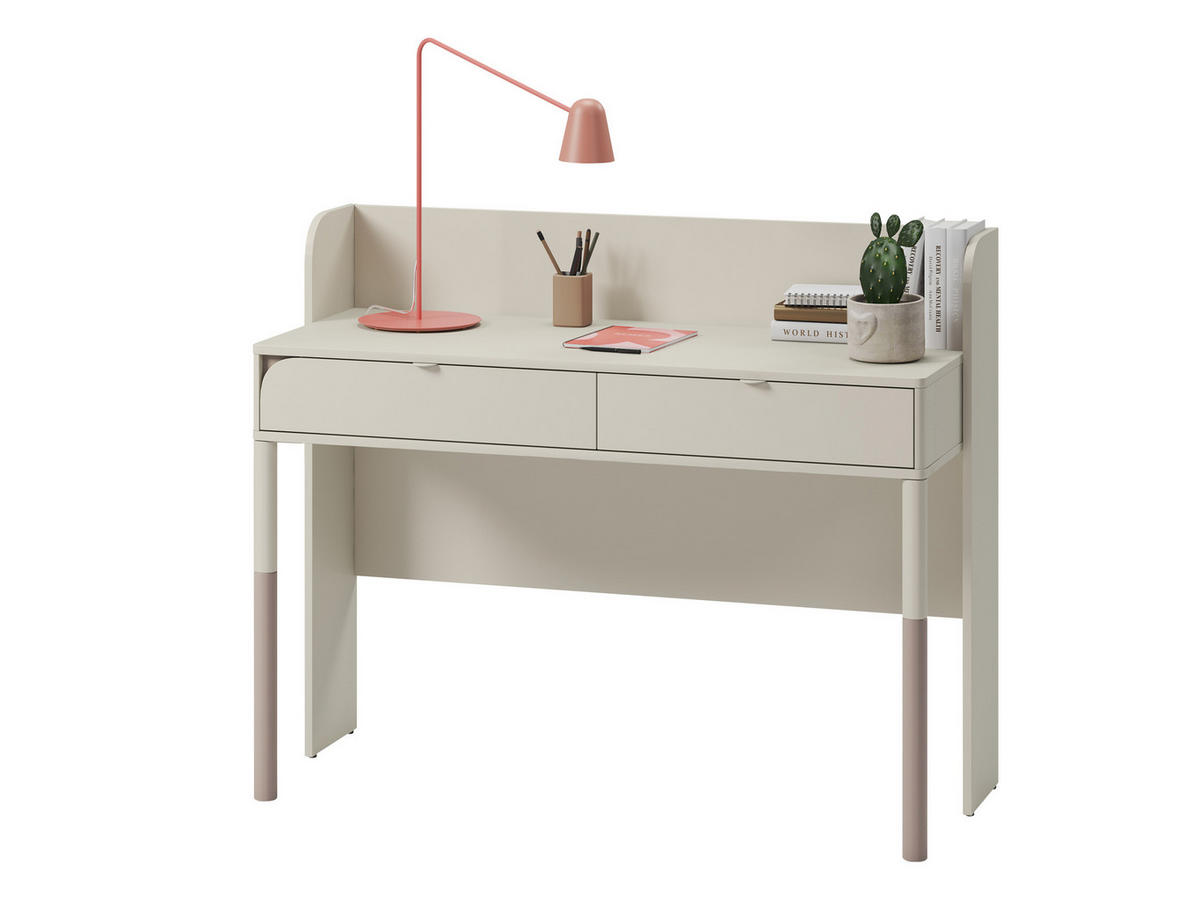 KINDERSCHREIBTISCH Harmony 2S HR03 - Kaschmir/Trüffeleichefarben, Holzwerkstoff/Kunststoff (122/97/50cm) - MIRJAN24