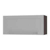 KLAPPHÄNGESCHRANK Kvantum W4B/80-AV Dust Grey Matt / Lava Matt 80 / 32,5 / 36cm - Dunkelgrau/Grau, Holz/Holzwerkstoff (80/36/32.5cm) - Feldmann-Wohnen