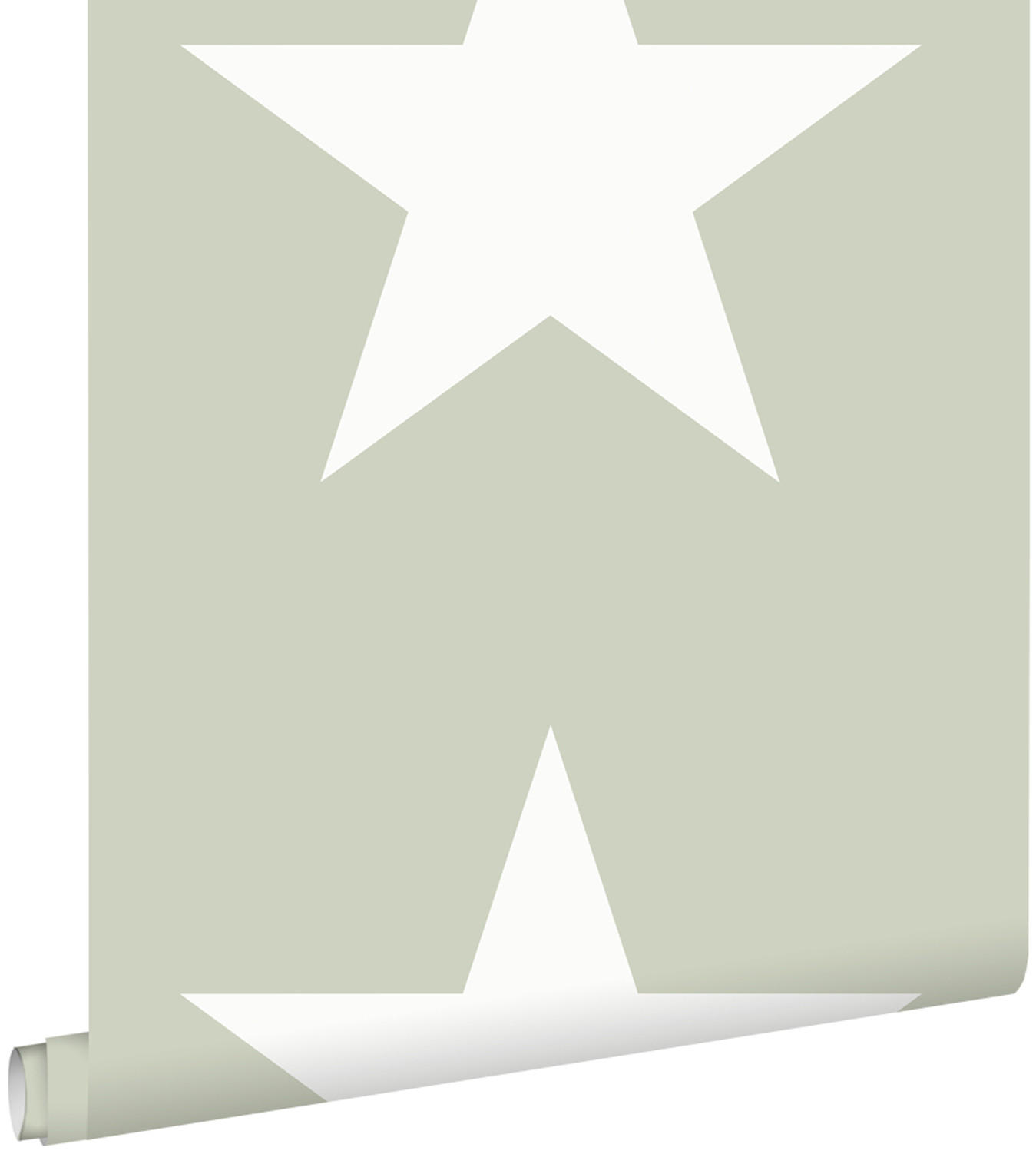 TAPETE Sterne 53 cm x 10.05 m - Grün, Papier (53/0.1cm) - ESTAhome