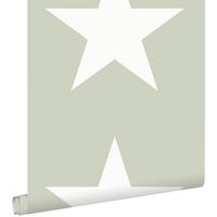 TAPETE Sterne 53 cm x 10.05 m - Grün, Papier (53/0.1cm) - ESTAhome