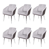 ESSZIMMERSTUHL Grau 6er-Set - Grau, Textil (61/88/68cm) - MCW