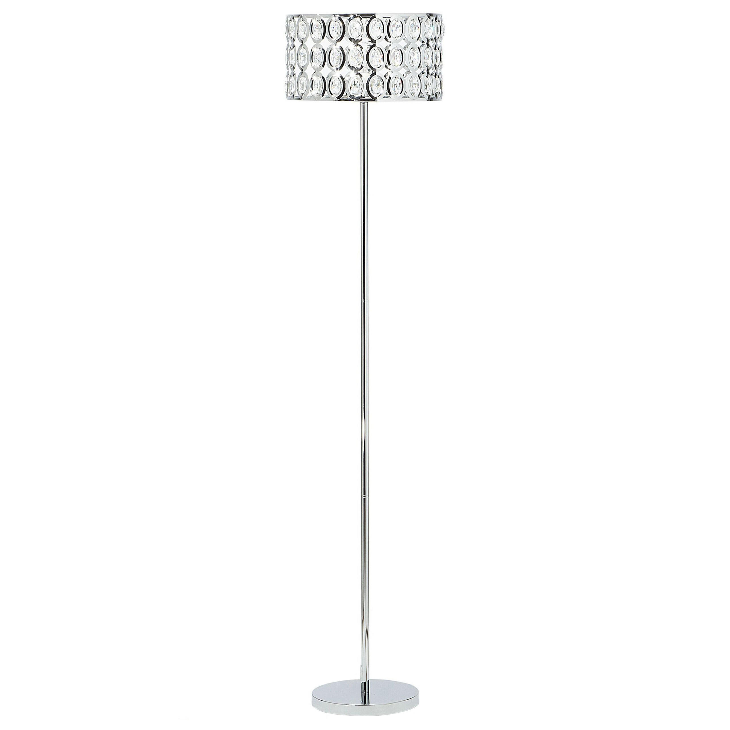 STEHLAMPE Tenna 35/35/160 cm - Silberfarben, Metall (35/35/160cm) - Beliani