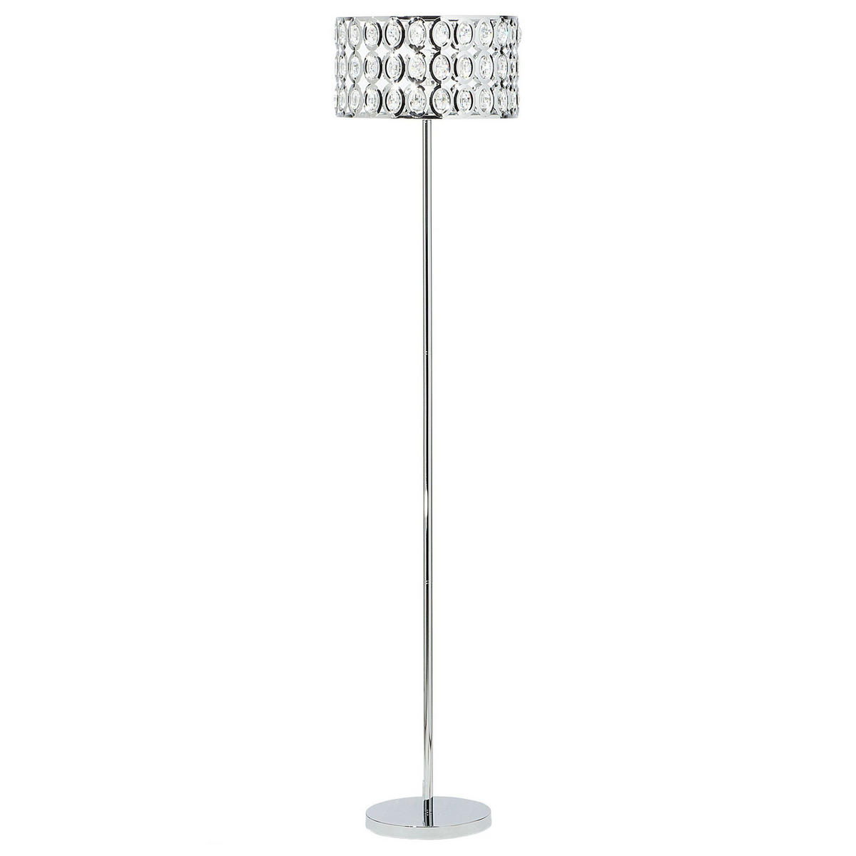 STEHLAMPE Tenna 35/35/160 cm - Silberfarben, Metall (35/35/160cm) - Beliani