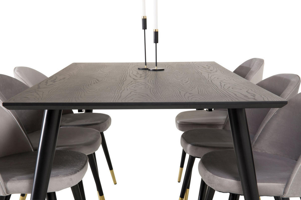 TISCHGRUPPE Grau - Grau, Holzwerkstoff (90/75/180cm) - ebuy24
