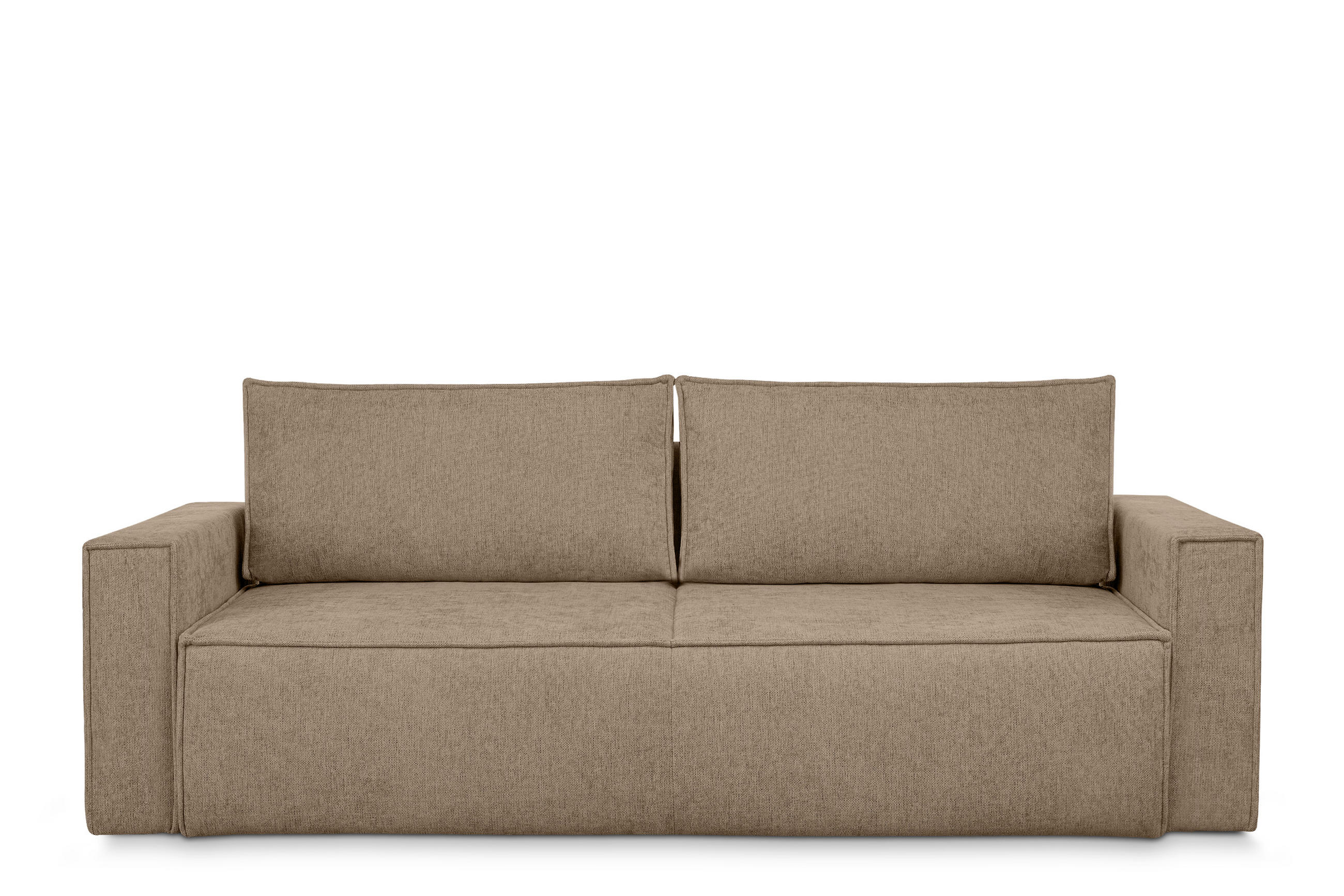 3-SITZER-SOFA NAPI II mit Schlaffunktion, hellbraun - Hellbraun, Textil (228/89/101cm) - KONSIMO®