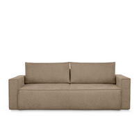 3-SITZER-SOFA NAPI II mit Schlaffunktion, hellbraun - Hellbraun, Textil (228/89/101cm) - KONSIMO®