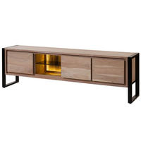 LOWBOARD Akazie / Altholz 200x40x60 natur lackiert DENVER #116 - Naturfarben, Holz (200/60/40cm) - Massivmoebel24