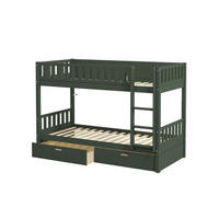 ETAGENBETT VIGGO Grün 208x102x144 cm - Grün, Holz - FURNLUX