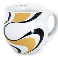 KAFFEEBECHER XXL wave gold / black - Multicolor, Keramik (0.6L) - Luigi Colani Porzellan