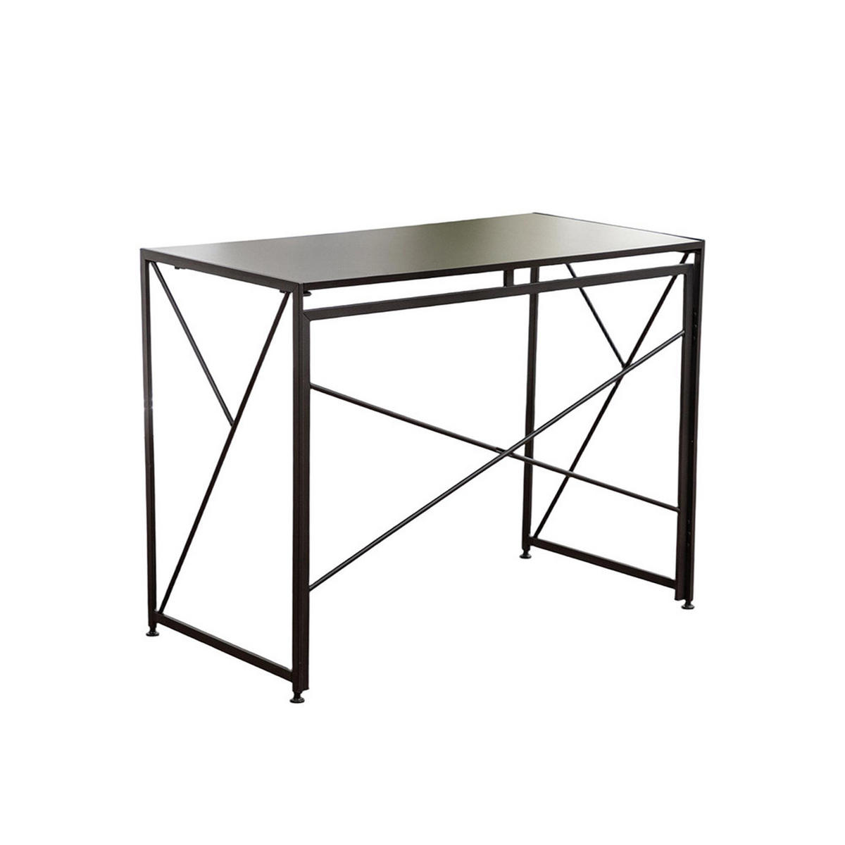 SCHREIBTISCH 99x50x75cm- Schwarz - Schwarz, Holz/Metall (99/50/75cm) - KOMHTOM