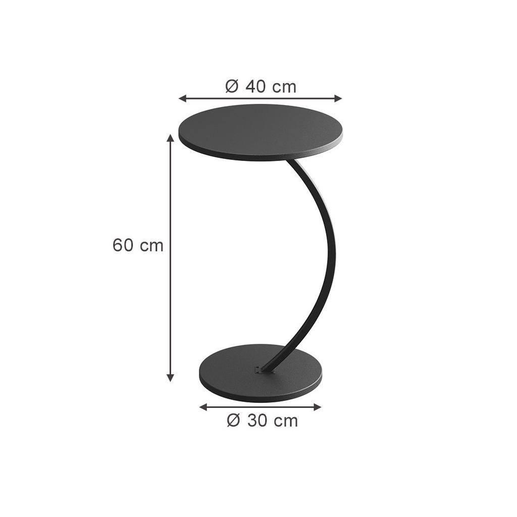 Thumbnail - Vicco Beistelltisch, Schwarz, Holzwerkstoff, Rechteckig, 40x60x40 cm, Wohnzimmer, Wohnzimmertische, Beistelltische
