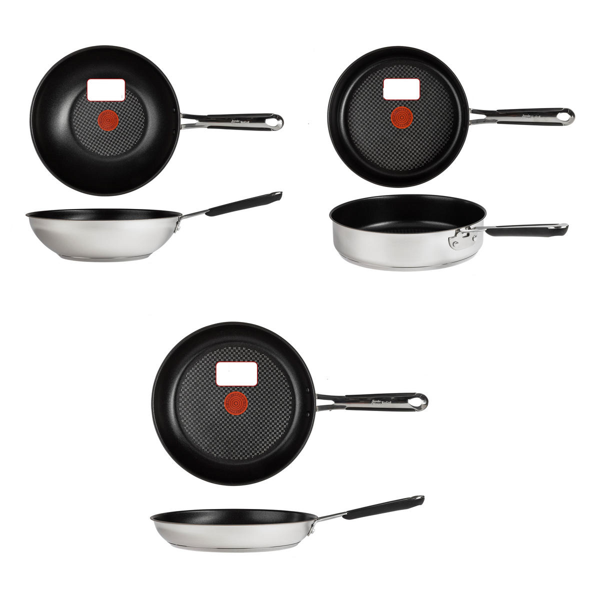 PFANNEN-SET E89714 Jamie Oliver 6-Teilig - Silberfarben, Keramik/Metall - Tefal