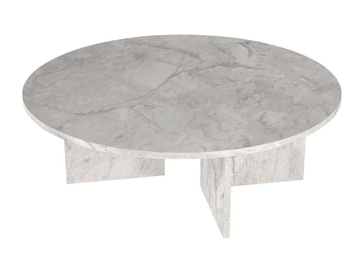 COUCHTISCH - 90 cm x 90 cm - holz - weiß Topania - Weiß, Holz (90/90/31.4cm) - Vente-Unique