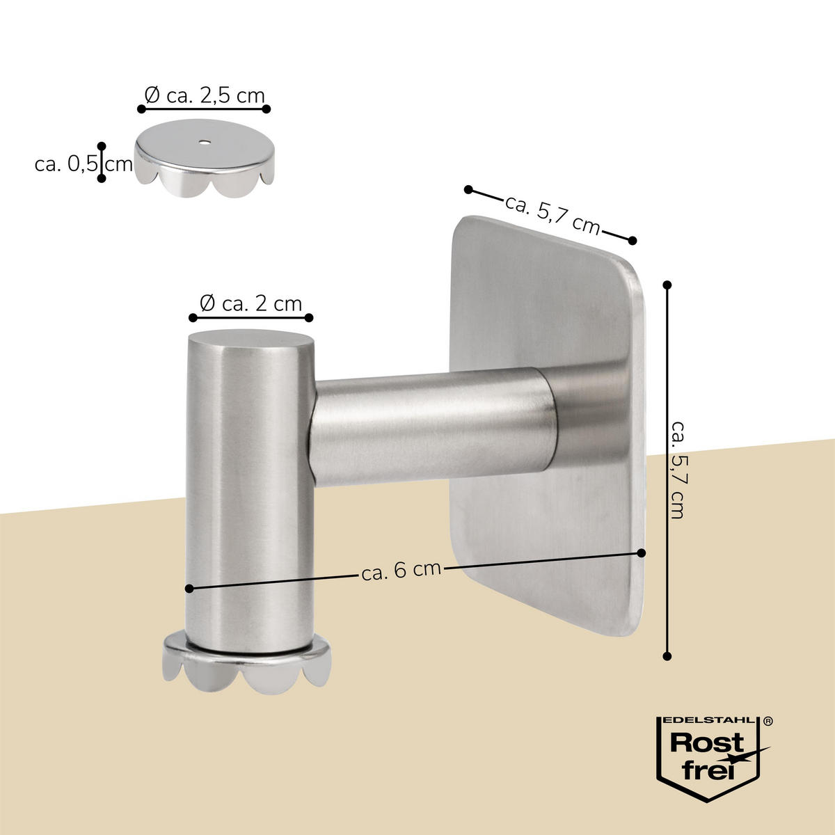 SEIFENHALTER, silber - Edelstahlfarben, Metall (5.7/5.7/6cm) - bremermann