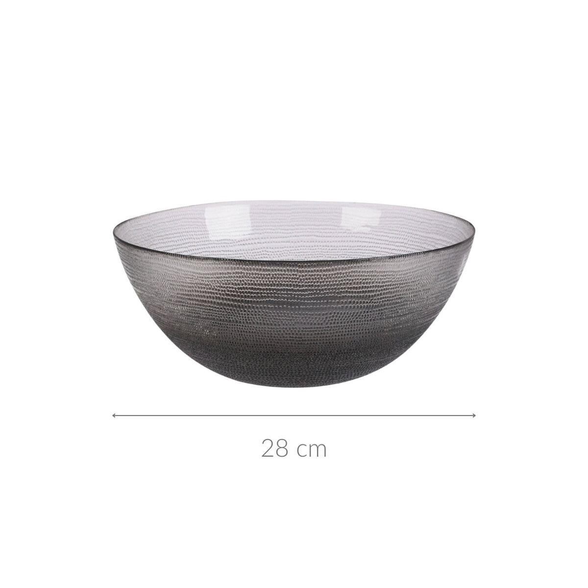GLASSCHALE Lakris Ø 28 cm - Anthrazit, Glas (28cm) - Home Styling Collection