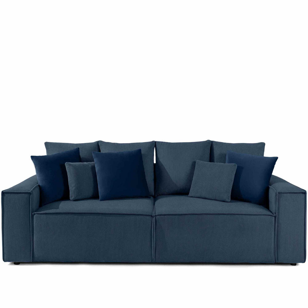 SCHLAFSOFA NAPI III 3-sitzer mit Kissen,Blau - Blau, Holz/Textil (244/89/101cm) - KONSIMO®