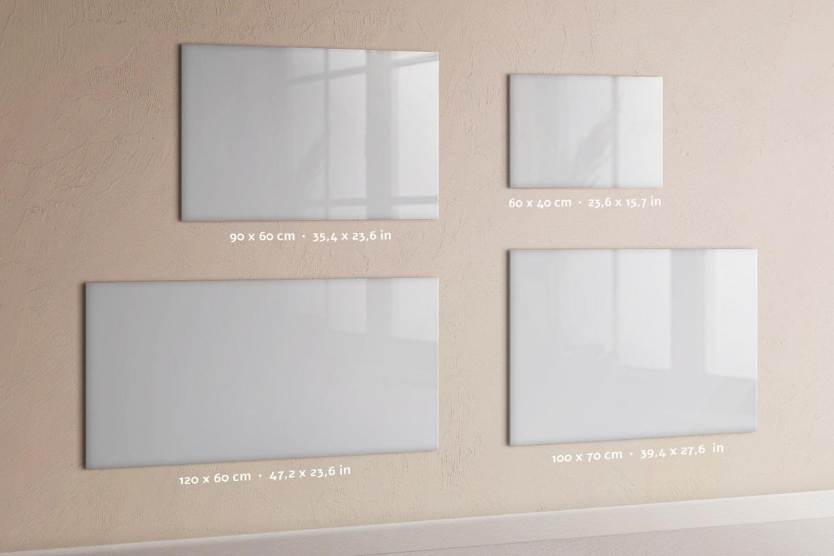 MAGNETTAFEL 120x60 Weiß schwarzer Marker - Weiß, Glas (120/0.4/60cm) - TULUP