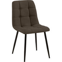 STUHL Stoff Braun - Braun, Textil/Metall (45/84/55cm) - CLP