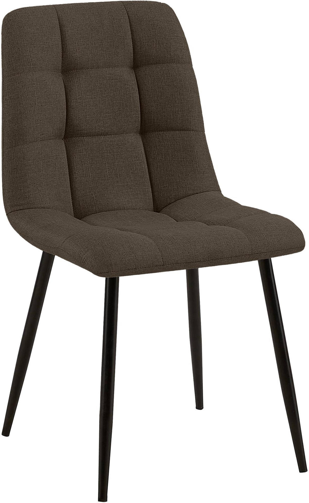 STUHL Stoff Braun - Braun, Textil/Metall (45/84/55cm) - CLP