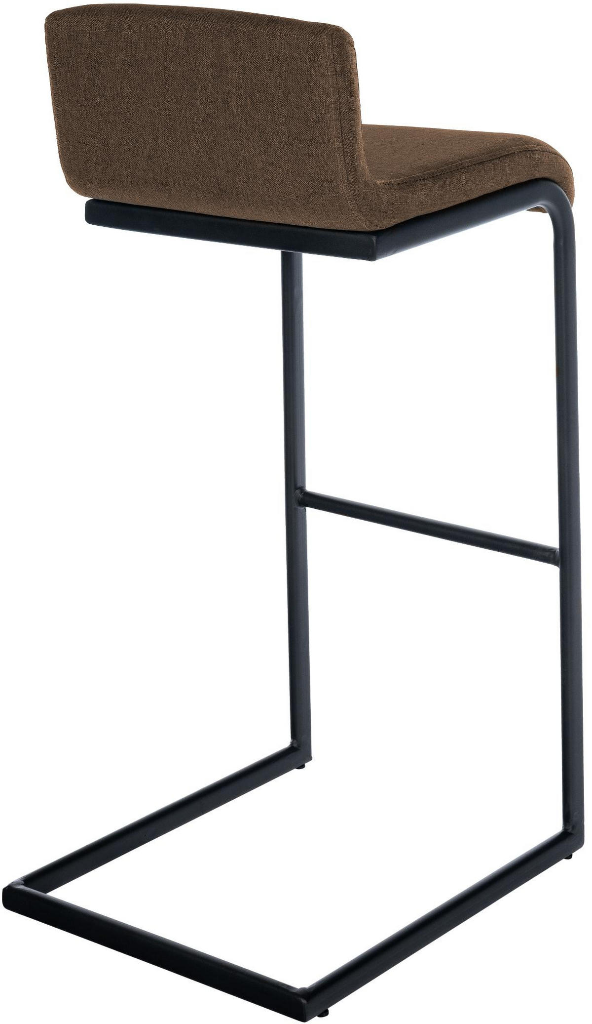 BARHOCKER Stoff Braun - Schwarz/Braun, Textil/Metall (40/96/50cm) - CLP