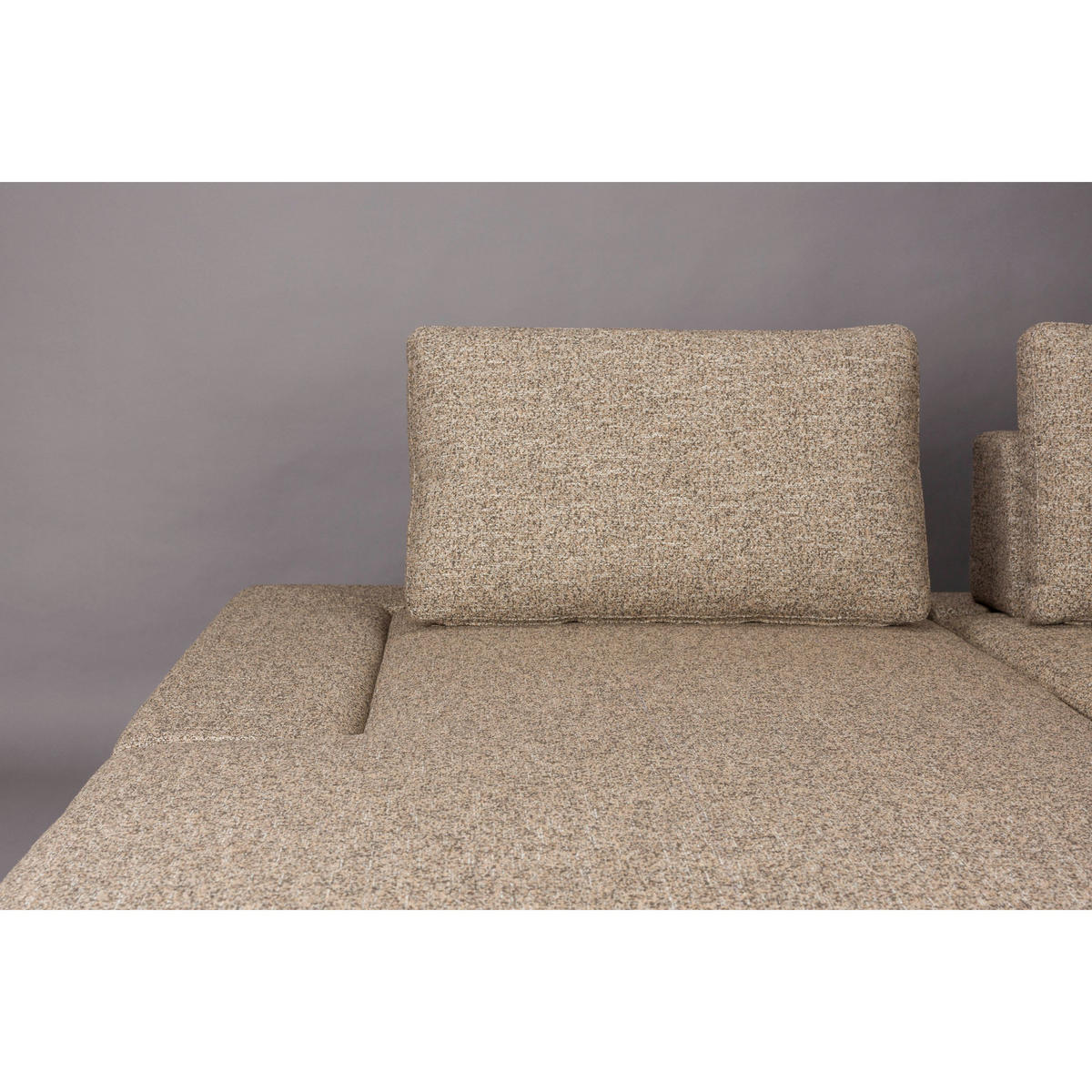SOFA 3-SITZER Shelly Chaise Longue Links Beige - Beige/Braun, Kunststoff (308/90/183.5cm) - Dutchbone