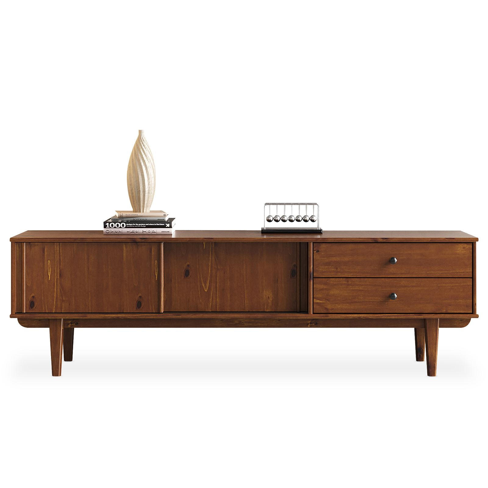 LOWBOARD SIMONA Kastanie - Kastanienfarben, Holz (175/52/41cm) - IDIMEX